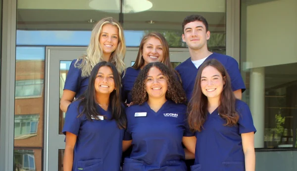 Group of UConn Nursing Students posing for photo.